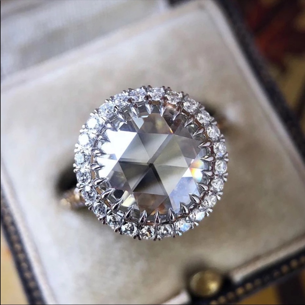 New Women’s 925 Silver Classic Round CZ Ring - Picture 4 of 6